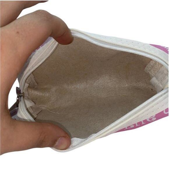 NWT Pink Breast Cancer Awareness Pencil Case Cosmetic Beauty Bag Keychain Pouch - Picture 8 of 8